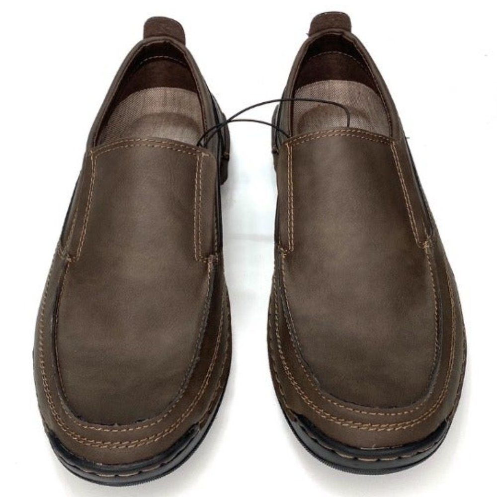 NEW! Men’s IZOD Brown Slip On Loafers Size 10.5